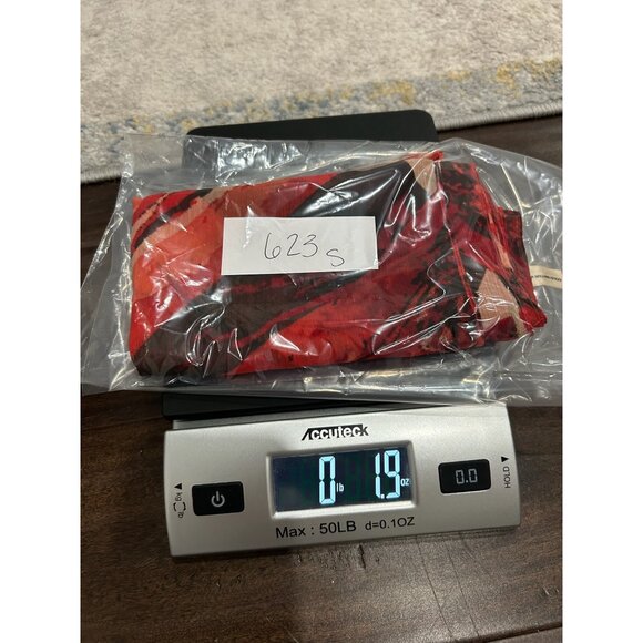 Rectangle Abstract Print Scarf  Red Black Lightweight Shawl Wrap Polyester - Picture 9 of 9